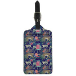 Asian Elephant And Tiger Print Luggage Tag