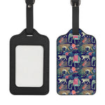 Asian Elephant And Tiger Print Luggage Tag