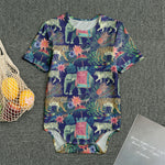 Asian Elephant And Tiger Print Men's Bodysuit