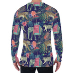 Asian Elephant And Tiger Print Men's Long Sleeve T-Shirt