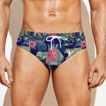Asian Elephant And Tiger Print Men's Swim Briefs