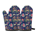 Asian Elephant And Tiger Print Oven Mitts