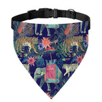 Asian Elephant And Tiger Print Over The Collar Dog Bandana