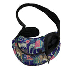Asian Elephant And Tiger Print Pet Sling Carrier