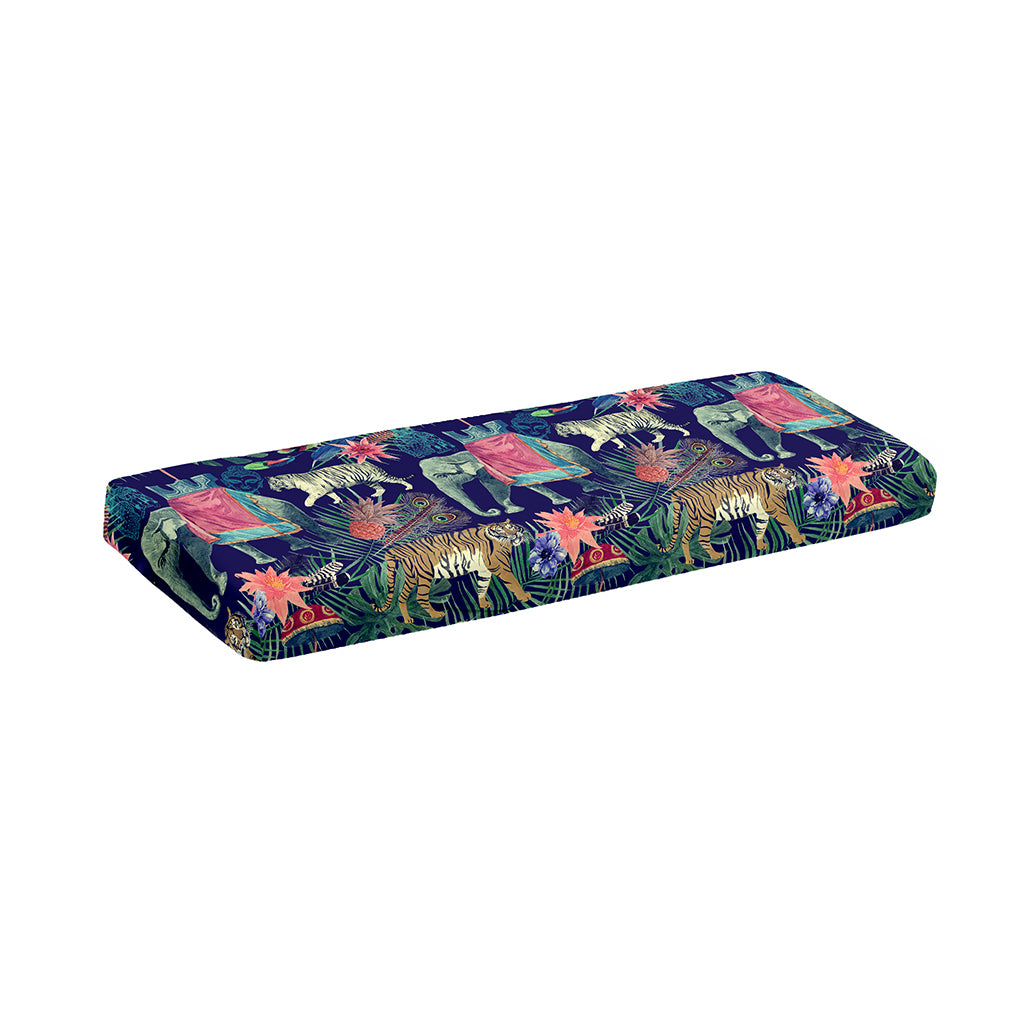 Asian Elephant And Tiger Print Piano Keyboard Cover