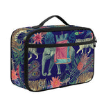 Asian Elephant And Tiger Print Portable Lunch Bag