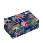 Asian Elephant And Tiger Print Rectangle Tissue Box Cover