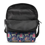 Asian Elephant And Tiger Print Rectangular Crossbody Bag