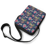 Asian Elephant And Tiger Print Rectangular Crossbody Bag