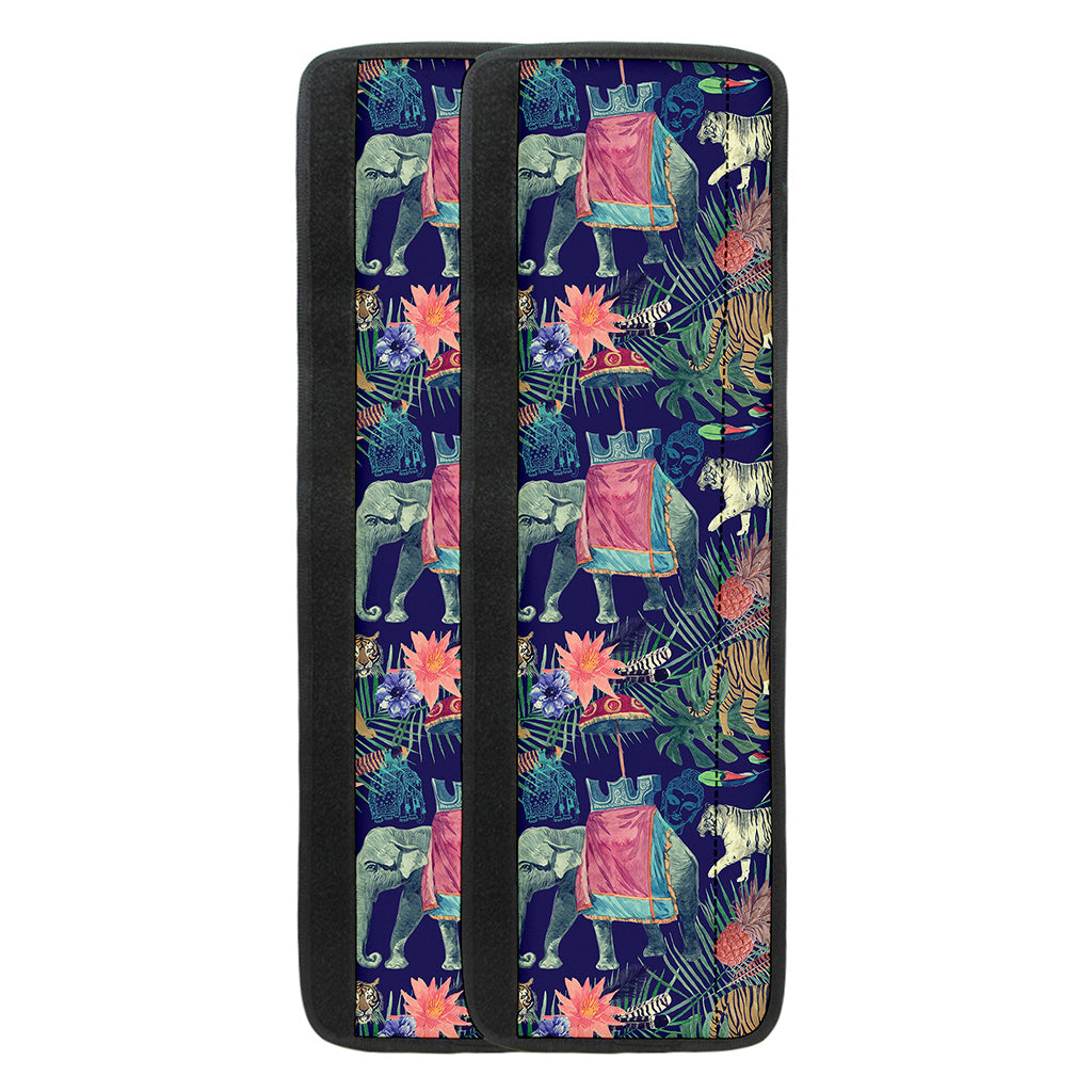 Asian Elephant And Tiger Print Refrigerator Handle Covers
