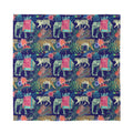 Asian Elephant And Tiger Print Silk Bandana