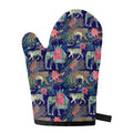 Asian Elephant And Tiger Print Single Oven Mitt