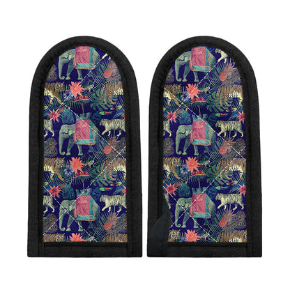 Asian Elephant And Tiger Print Skillet Handle Cover