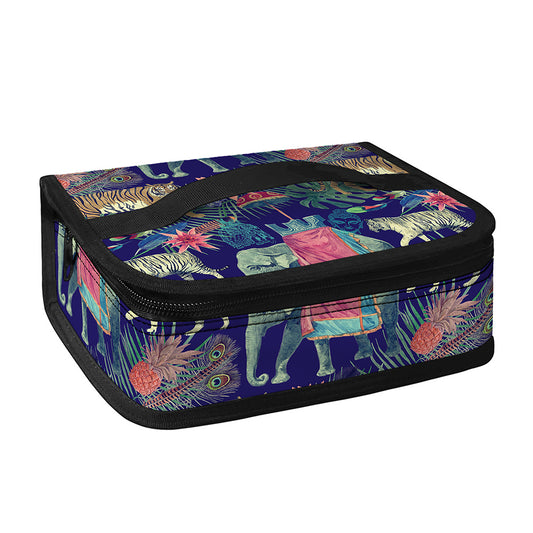 Asian Elephant And Tiger Print Small Lunch Bag
