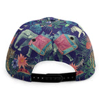 Asian Elephant And Tiger Print Snapback Cap