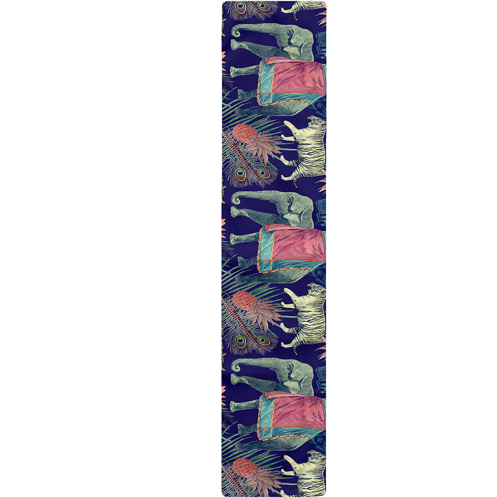 Asian Elephant And Tiger Print Table Runner