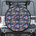 Asian Elephant And Tiger Print Tire Cover With Camera Hole