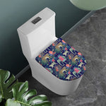 Asian Elephant And Tiger Print Toilet Lid Cover