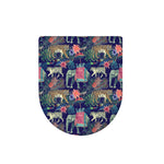 Asian Elephant And Tiger Print Toilet Lid Cover