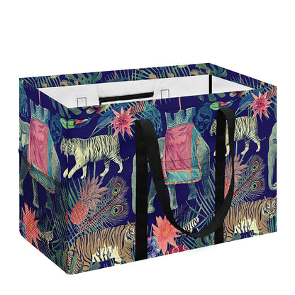 Asian Elephant And Tiger Print Utility Tote Bag