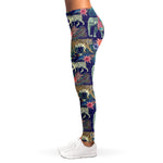 Asian Elephant And Tiger Print Women's Leggings