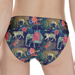Asian Elephant And Tiger Print Women's Panties