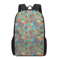 Asian Paisley Pattern Print 17 Inch Backpack