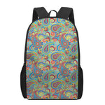 Asian Paisley Pattern Print 17 Inch Backpack
