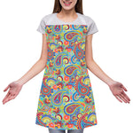 Asian Paisley Pattern Print Adjustable Apron