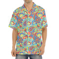 Asian Paisley Pattern Print Aloha Shirt