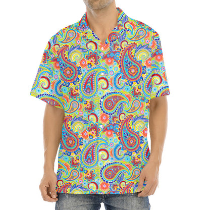 Asian Paisley Pattern Print Aloha Shirt
