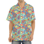 Asian Paisley Pattern Print Aloha Shirt