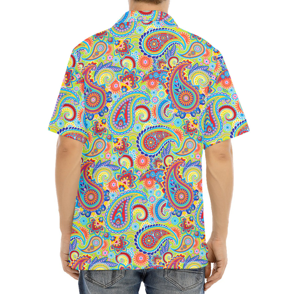 Asian Paisley Pattern Print Aloha Shirt