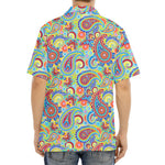 Asian Paisley Pattern Print Aloha Shirt
