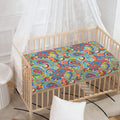 Asian Paisley Pattern Print Baby Crib Sheet