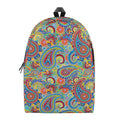 Asian Paisley Pattern Print School Backpack