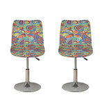 Asian Paisley Pattern Print Bar Stool Covers