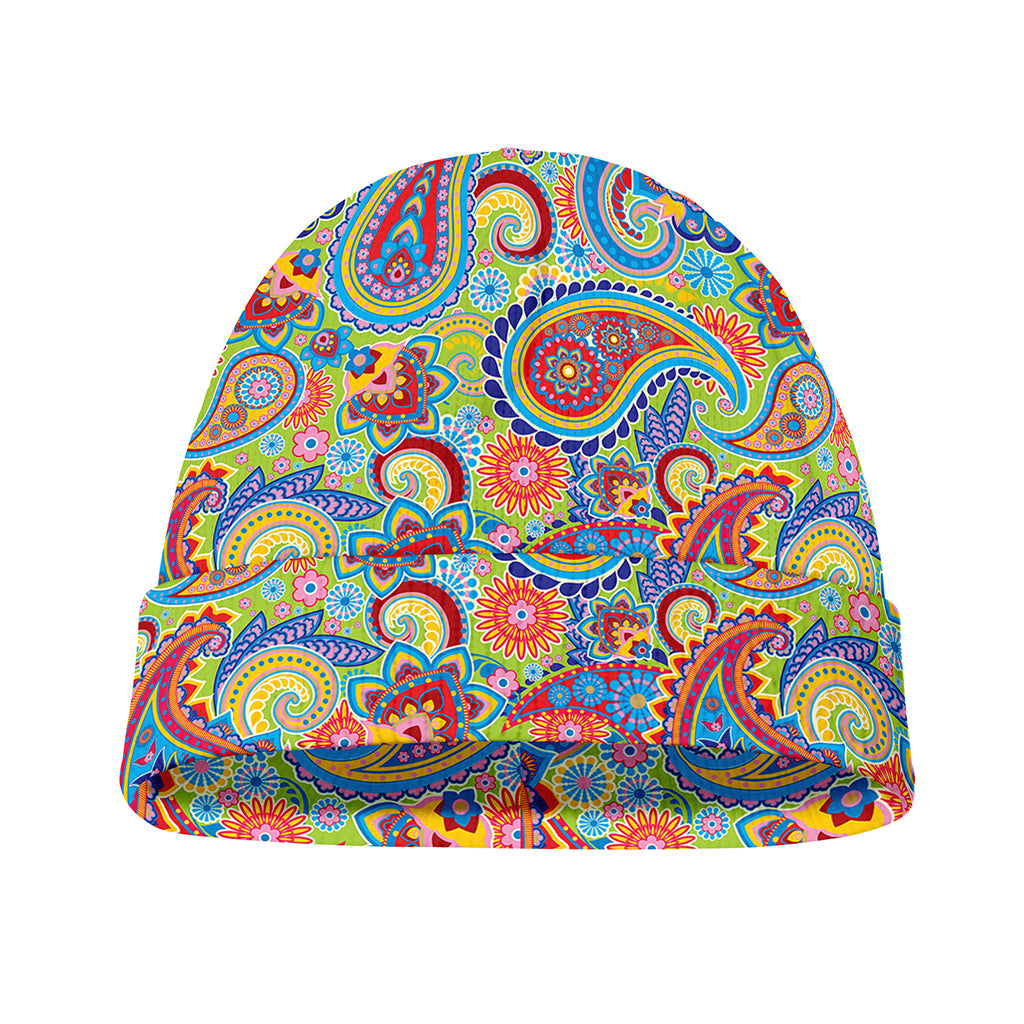 Asian Paisley Pattern Print Beanie