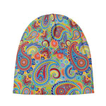 Asian Paisley Pattern Print Beanie