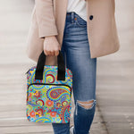 Asian Paisley Pattern Print Bible Tote Bag