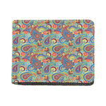 Asian Paisley Pattern Print Bifold Wallet