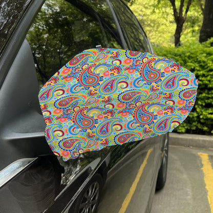 Asian Paisley Pattern Print Car Side Mirror Covers