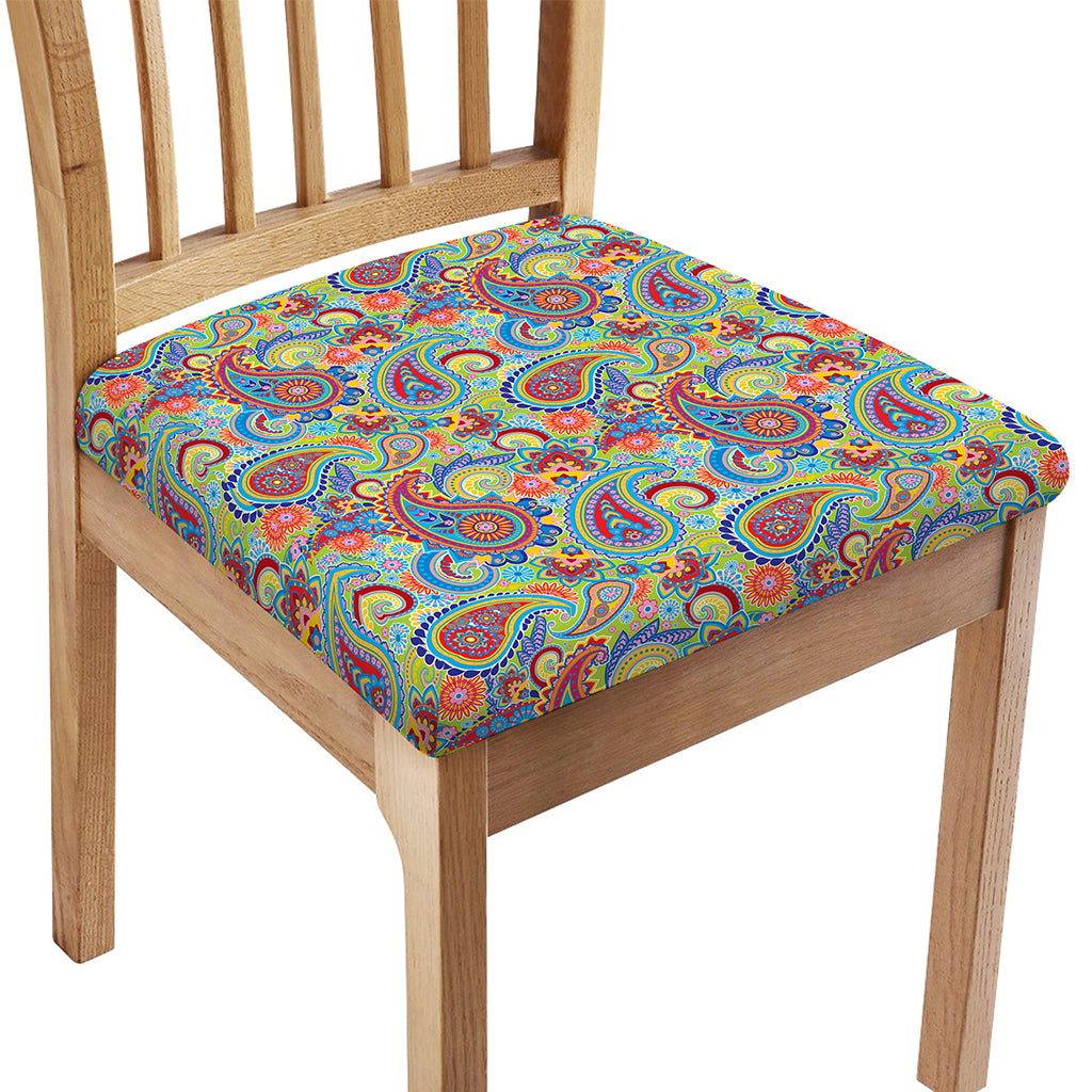 Asian Paisley Pattern Print Chair Cushion Cover