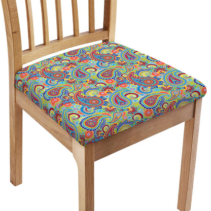 Asian Paisley Pattern Print Chair Cushion Cover