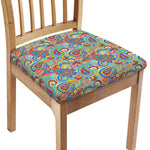 Asian Paisley Pattern Print Chair Cushion Cover
