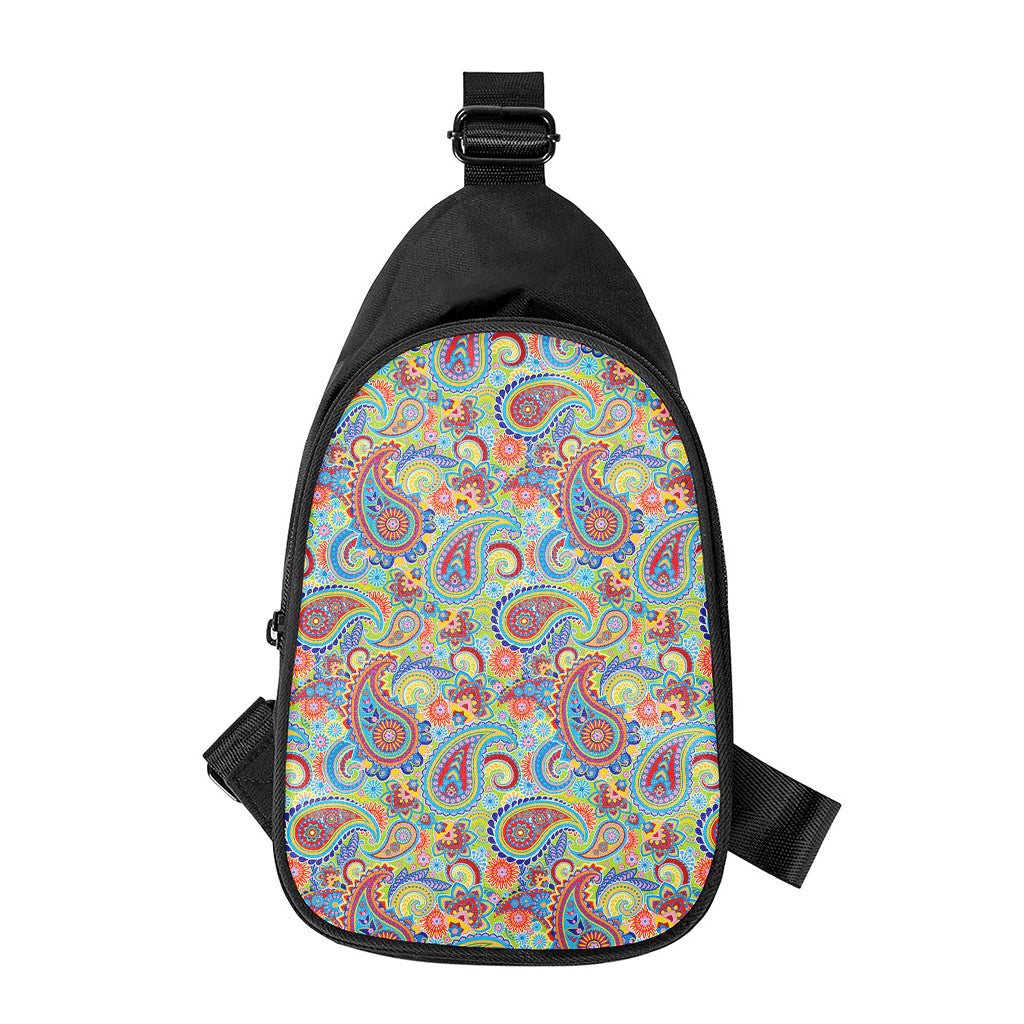 Asian Paisley Pattern Print Chest Bag