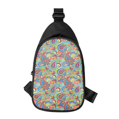 Asian Paisley Pattern Print Chest Bag