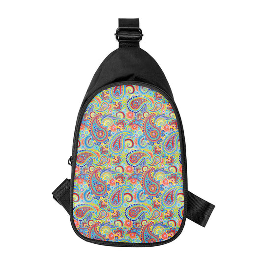 Asian Paisley Pattern Print Chest Bag
