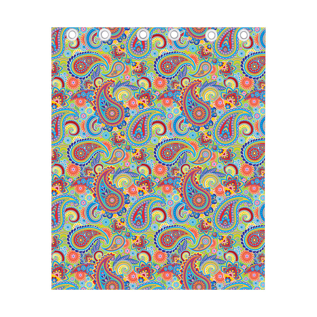 Asian Paisley Pattern Print Curtain