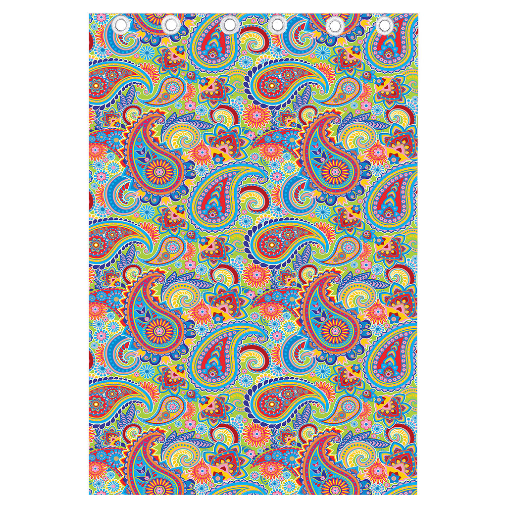 Asian Paisley Pattern Print Curtain